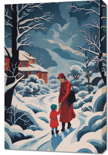 Obraz 60x90cm Matka i Dziecko w Śnieżnej Krainie Zakito Posters
