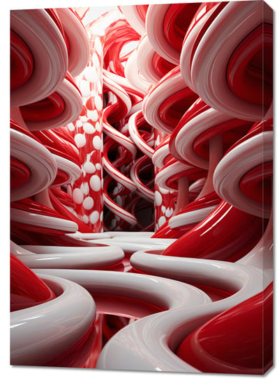 Obraz 70x100cm Czerwone Wiry Zakito Posters