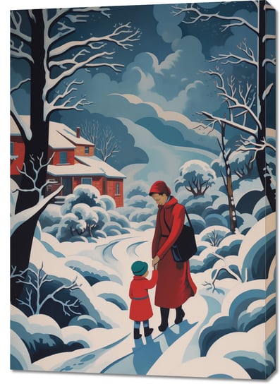 Obraz 70x100cm Matka i Dziecko w Śnieżnej Krainie Zakito Posters
