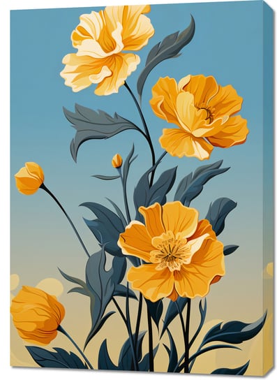 Obraz 70x100cm Złoty Kwiatowy Świt Zakito Posters