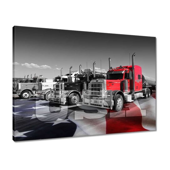 Obraz 70x50 Amerykańskie ciężarówki ZeSmakiem
