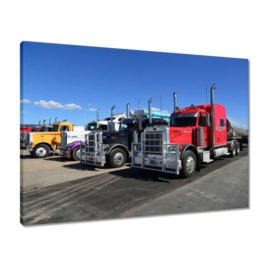 Obraz 70x50 Amerykańskie ciężarówki ZeSmakiem