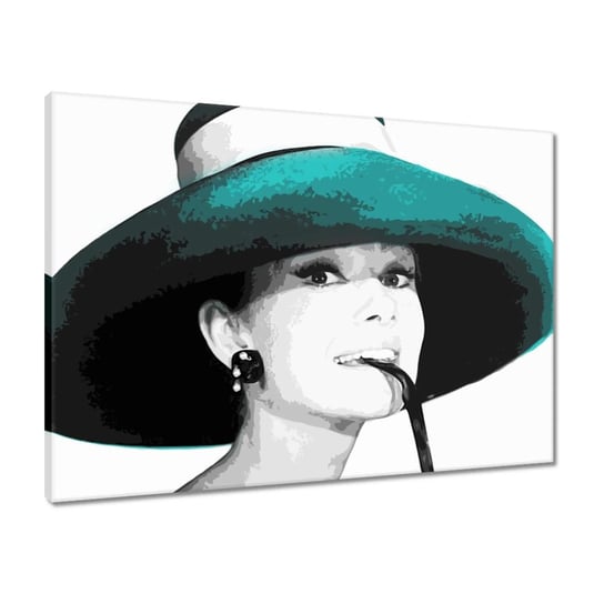 Obraz 70x50 Audrey Hepburn Kapelusz ZeSmakiem