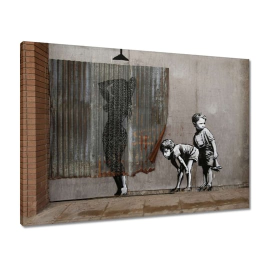 Obraz 70x50 Banksy Chłopcy Prysznic ZeSmakiem