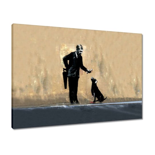Obraz 70x50 Banksy Dobry piesek Pies ZeSmakiem