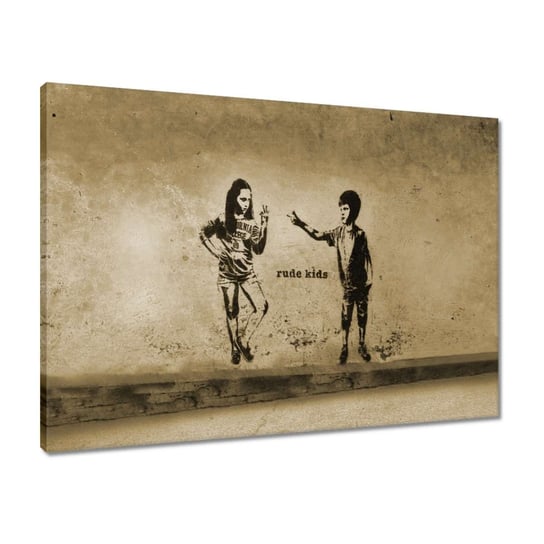 Obraz 70x50 Banksy Niegrzeczne dzieci ZeSmakiem