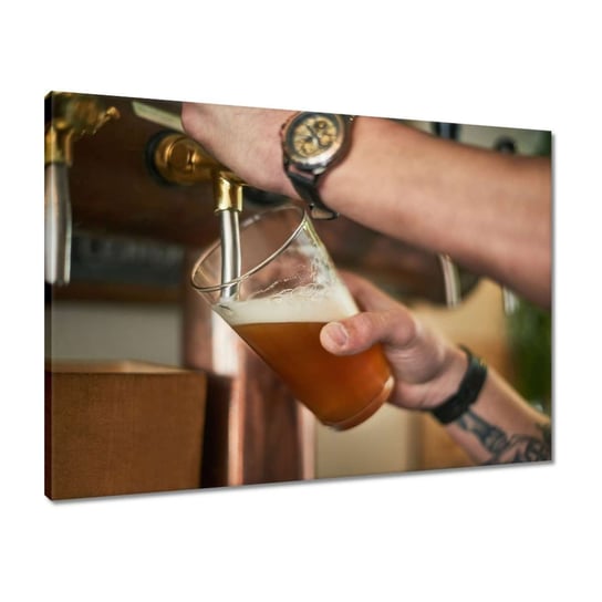 Obraz 70x50 Barman nalewający piwo ZeSmakiem
