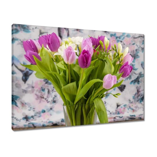 Obraz 70x50 Bukiet tulipanów Kwiaty ZeSmakiem