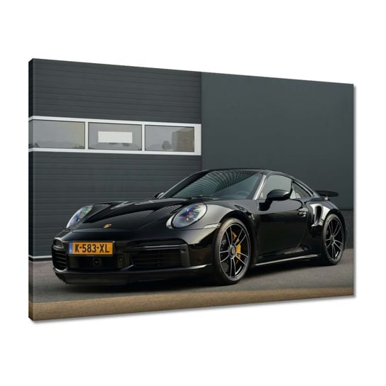 Obraz 70x50 Czarne Porsche Samochód ZeSmakiem