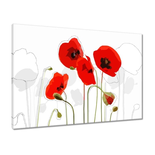 Obraz 70x50 Czerwone maki Kwiat ZeSmakiem