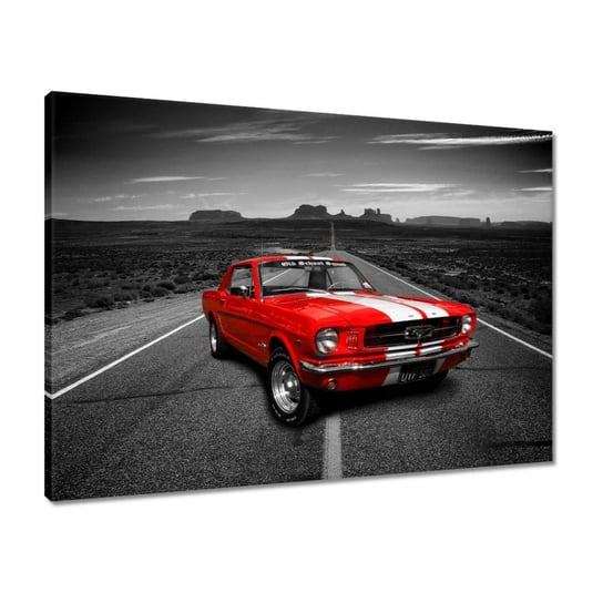 Obraz 70x50 Czerwony Ford Mustang ZeSmakiem