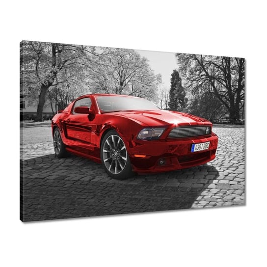 Obraz 70x50 Czerwony Ford Mustang USA ZeSmakiem