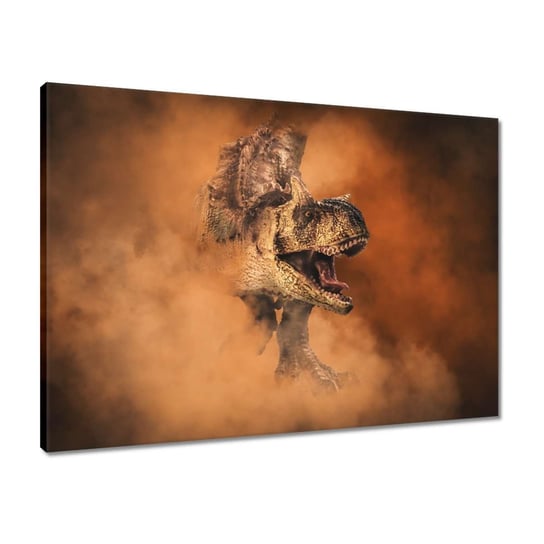 Obraz 70x50 Dinozaur rex na tle dymu ZeSmakiem