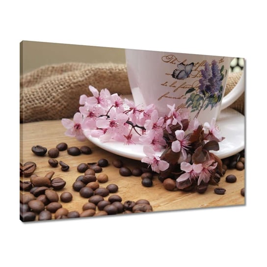 Obraz 70x50 Filiżanka z kwiatem wiśni ZeSmakiem