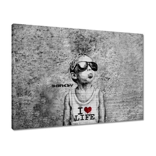 Obraz 70x50 I love life Banksy Spray ZeSmakiem