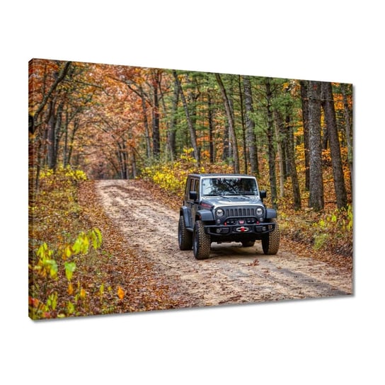 Obraz 70x50 Jeep Wrangler w lesie ZeSmakiem