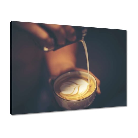 Obraz 70x50 Kawa latte art kawiarnia ZeSmakiem