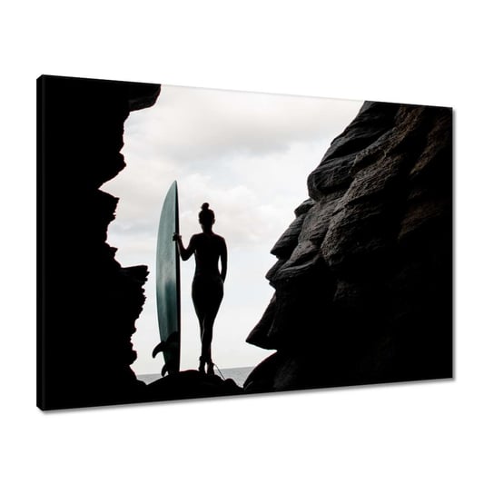 Obraz 70x50 Kobieta deska surfingowa ZeSmakiem