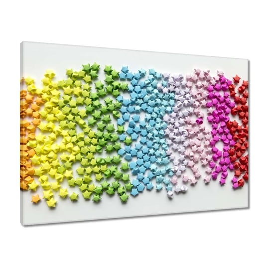 Obraz 70x50 Kolorowe origami gwiazdy ZeSmakiem
