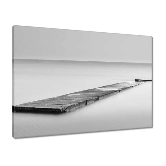 Obraz 70x50 Most Morze Czarno białe ZeSmakiem