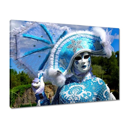 Obraz 70x50 Niebieska maska Karnawał ZeSmakiem