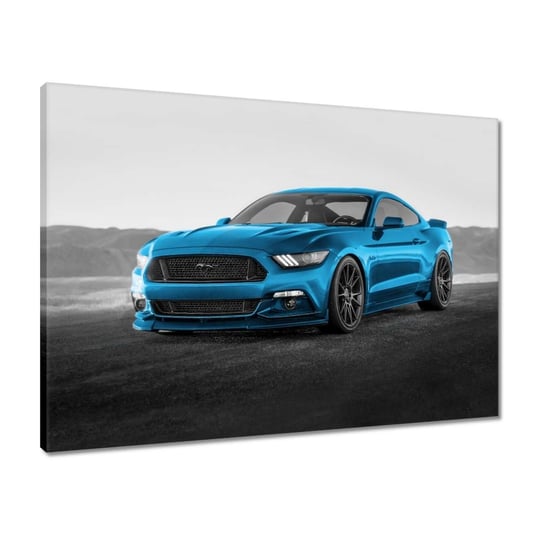 Obraz 70x50 Niebieski Ford Mustang ZeSmakiem