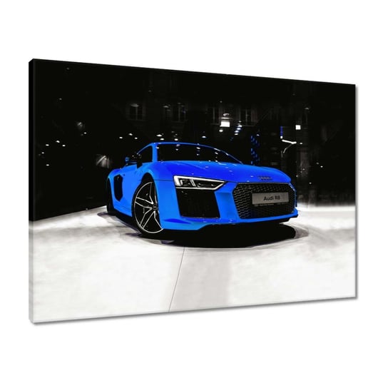 Obraz 70x50 Niebieskie Audi Audica R8 ZeSmakiem