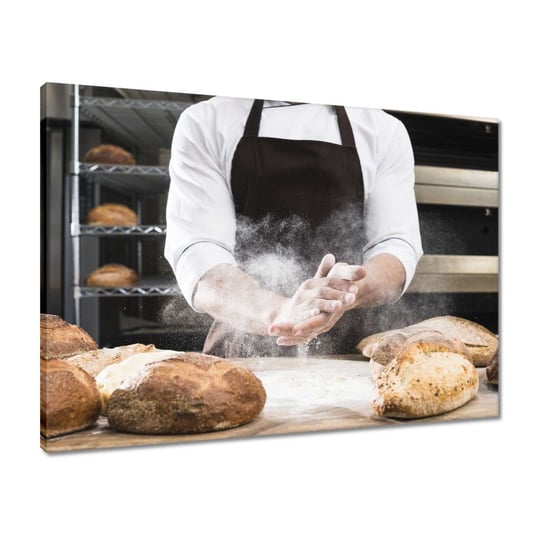 Obraz 70x50 Piekarz mąka chlebki ZeSmakiem