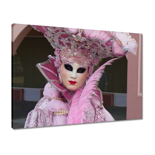 Obraz 70x50 Różowa maska karnawałowa ZeSmakiem