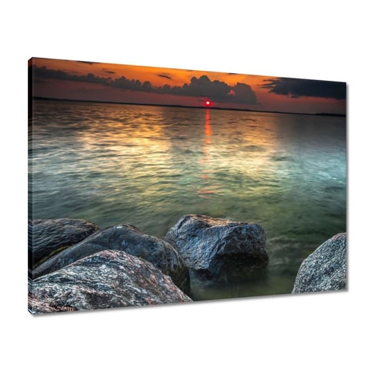Obraz 70x50 Skały Morze Słońce ZeSmakiem