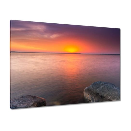 Obraz 70x50 Skały Morze Zachód Słońca ZeSmakiem