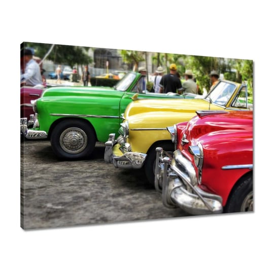 Obraz 70x50 Stare kubańskie samochody ZeSmakiem