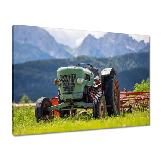 Obraz 70x50 Stary traktor w Alpach ZeSmakiem