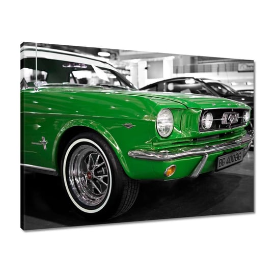 Obraz 70x50 Zielony Ford Mustang ZeSmakiem