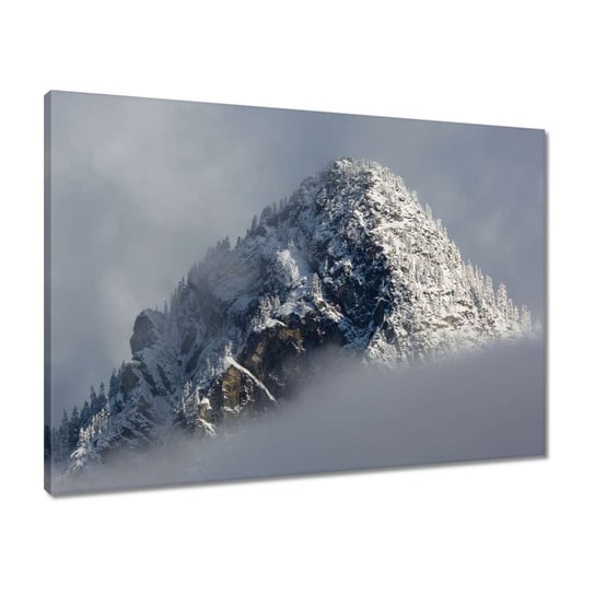 Obraz 70x50 Zima Góra Śnieg Mgła ZeSmakiem