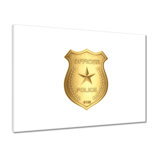 Obraz 70x50 Złota odznaka policjanta ZeSmakiem