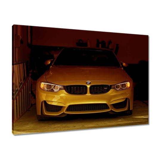 Obraz 70x50 Złote BMW Sportowe ZeSmakiem