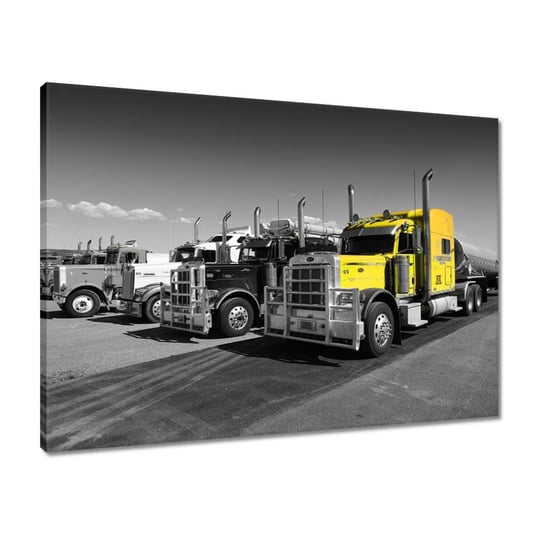 Obraz 70x50 Żółta ciężarówka z USA ZeSmakiem