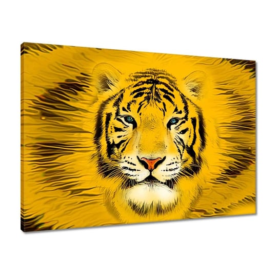 Obraz 70x50 Żółty łeb tygrysa ZeSmakiem