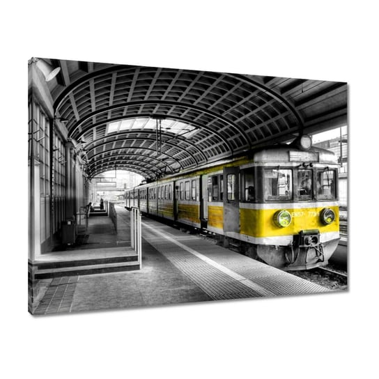 Obraz 70x50 Żółty pociąg ZeSmakiem