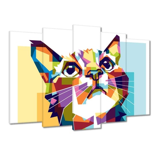 Obraz 70x50cm Abstrakcyjny kot ZeSmakiem