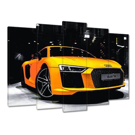 Obraz 70x50cm Żółte Audi R8 ZeSmakiem