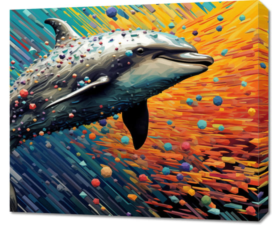 Obraz 70x60cm Delfin w Palecie Barw Zakito Posters