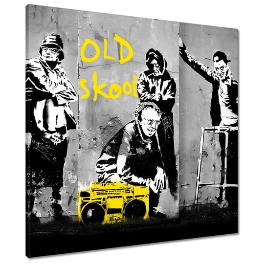 Obraz 70x70cm Banksy Old School ZeSmakiem