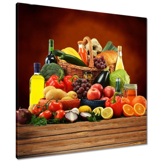 Obraz 70x70cm Owoce Warzywa do kuchni ZeSmakiem