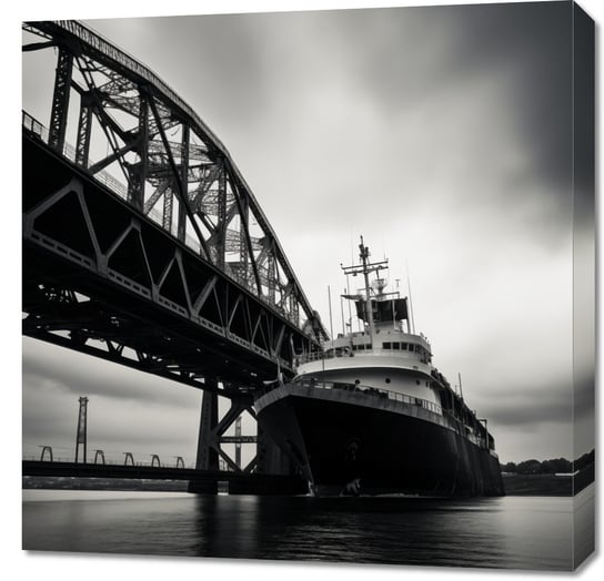 Obraz 70x70cm Statek przy Moście Inna marka