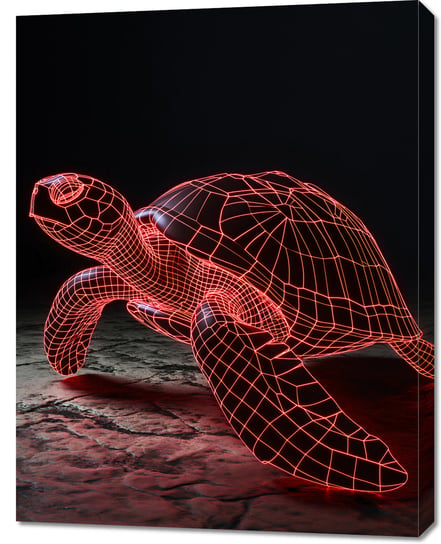 Obraz 70x90cm Neonowy Żółw Inna marka