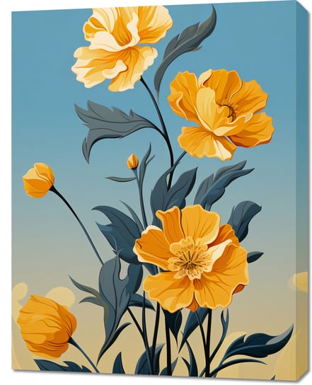 Obraz 70x90cm Złoty Kwiatowy Świt Zakito Posters