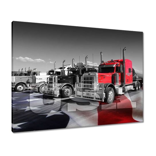 Obraz 80x60cm Amerykańskie ciężarówki ZeSmakiem