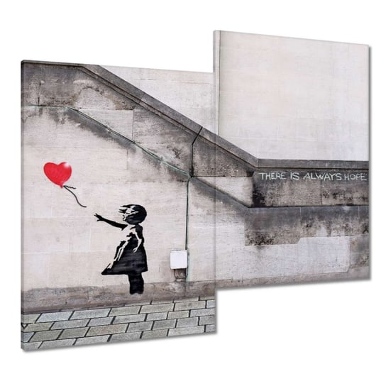 Obraz 80x70cm Banksy Dziewczyna Balonik ZeSmakiem
